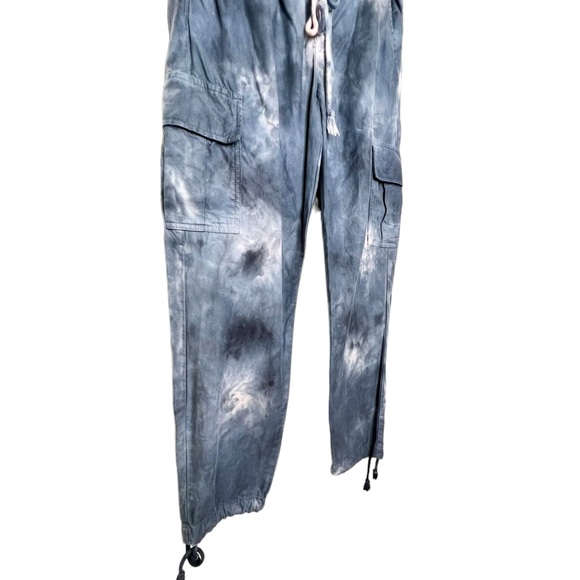 Anthropologie Sanctuary Tie-Dye Carefree Cargo Joggers Pants in Blue Size Small - Picture 3 of 6